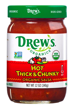 Dropshipping Food: Drews organic hot thick & chunky salsa