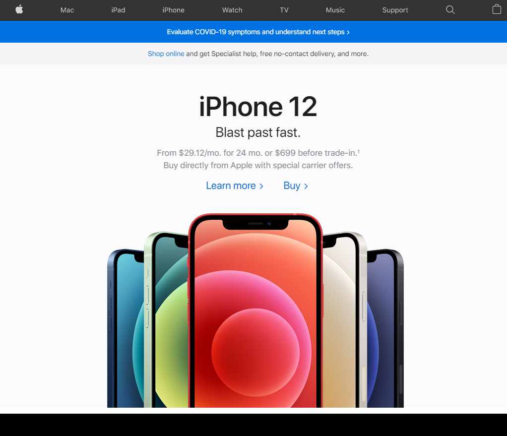 Apple web design and UX is minimalist and elegant