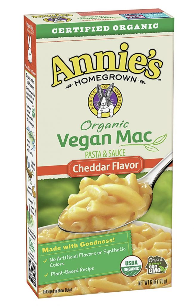 Health and wellness product trends: Annie's Homegrown vegan mac and cheese