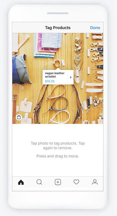 shoppable Instagram post example