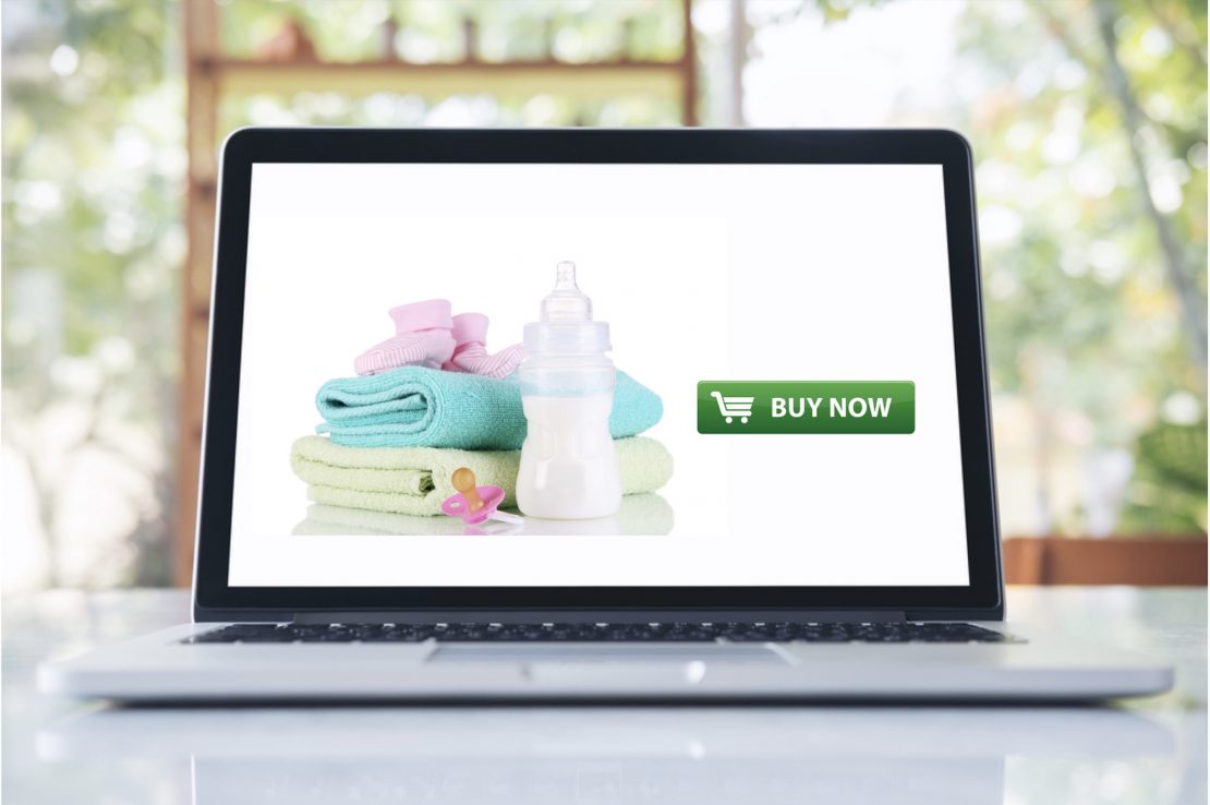 an online baby product store showing the checkout page.