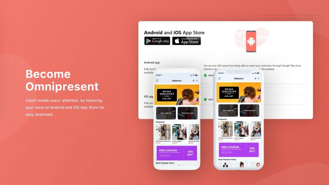 Improve user experience (U/X) by turning your Shopify store into a mobile app