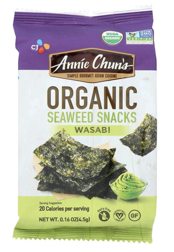 Annie Chun's seaweed wasabi snacks