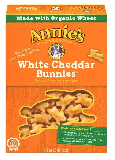 Annie's Homegrown organic white cheddar bunnies