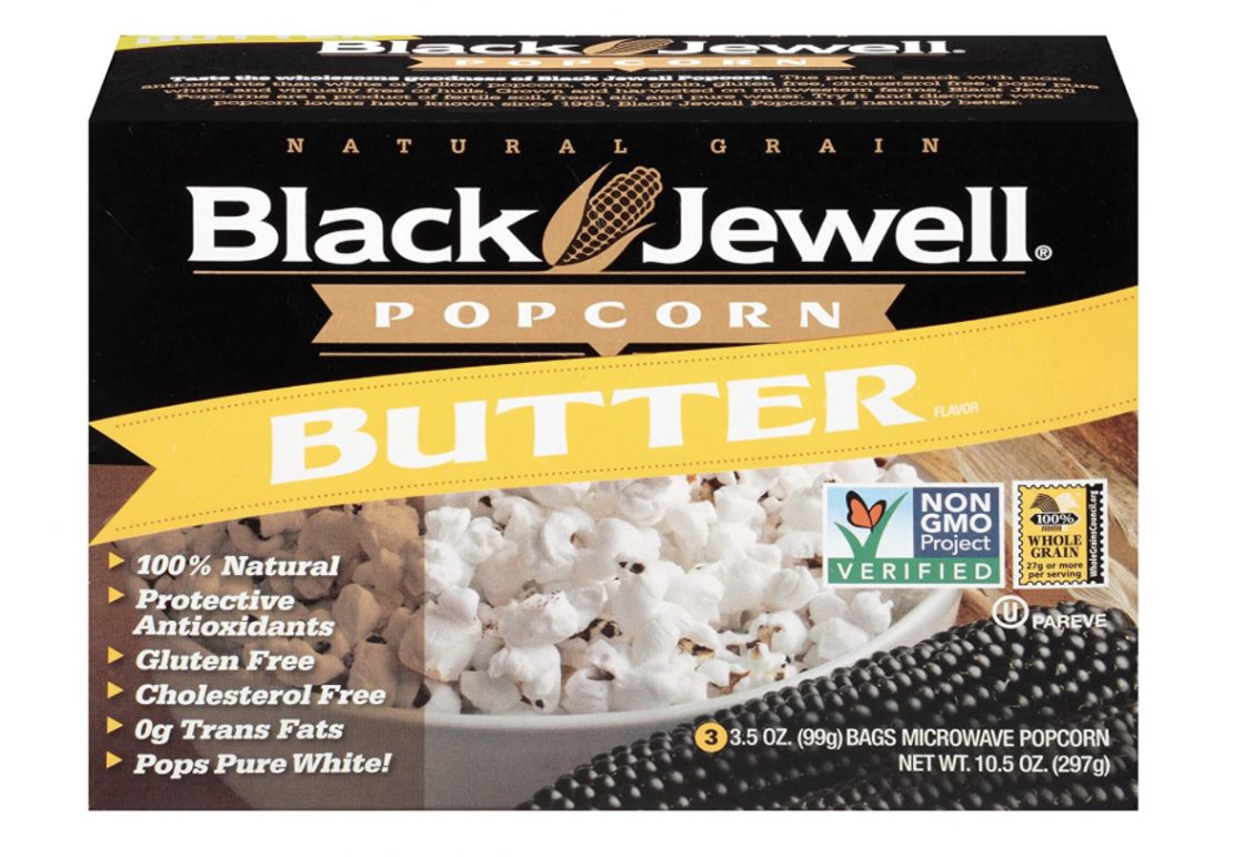 Black Jewell microwave butter popcorn