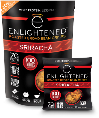 Enlightened bean crisps sriracha flavor