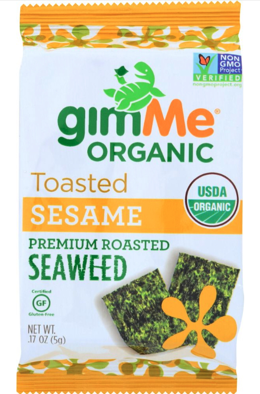 Wholesale snacks for resale: Gimme organic toasted sesame seaweed snack