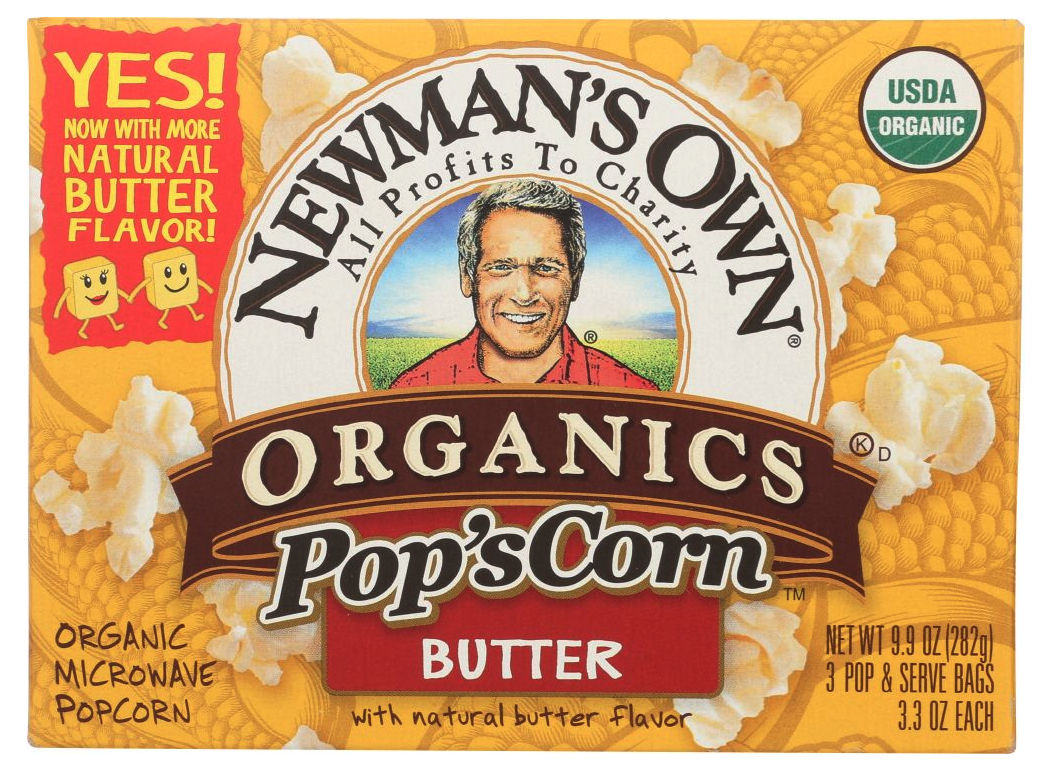 Newman's Own organic butter microwave popcorn