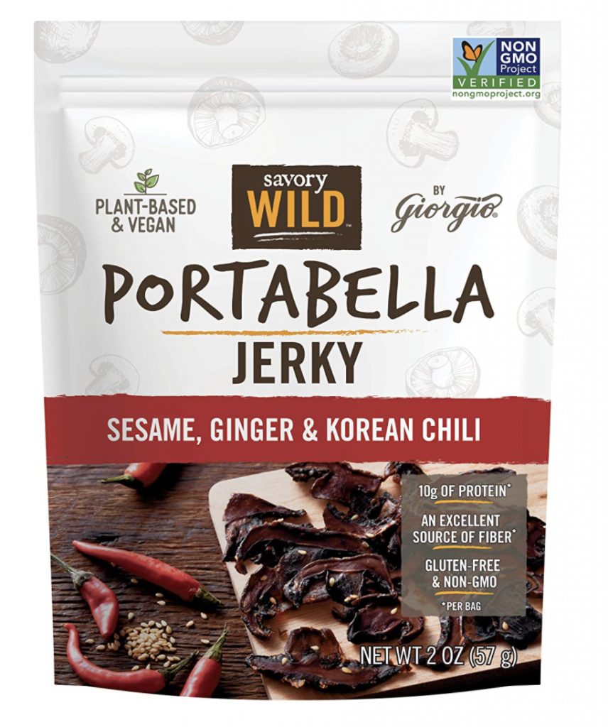Savory Wild portabella jerky vegan