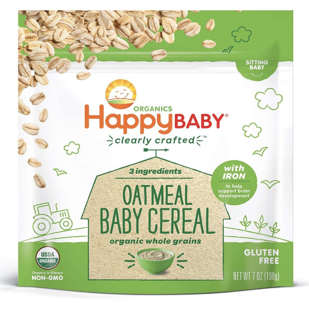 Happy Baby oatmeal baby cereal