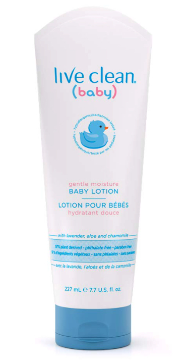 Wholesale baby items. Live Clean baby moisturizing lotion