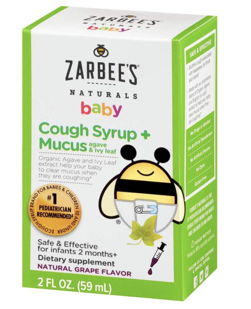 Zarabees baby cough syryup and mucus relief