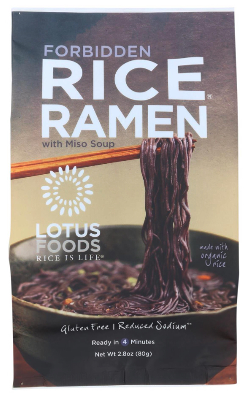 Lotus Foods: Forbidden Rice Ramen with Miso Soup