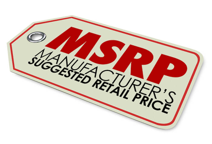 You can use MSRP or MAP to price your products.