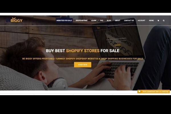 Buy and sell premade dropshipping stores on BeBiggy