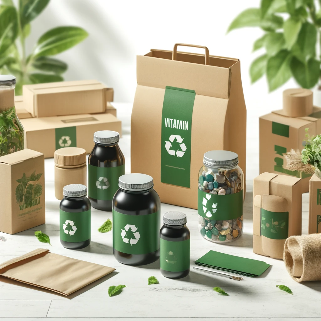 Eco-friendly packaging for vitamin supplements using recyclable materials